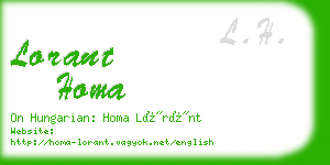 lorant homa business card